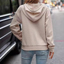 Barclay & Bloom | Damen Steppkapuzenpullover – Langärmeliger Pullover mit Knöpfen und Kängurutasche