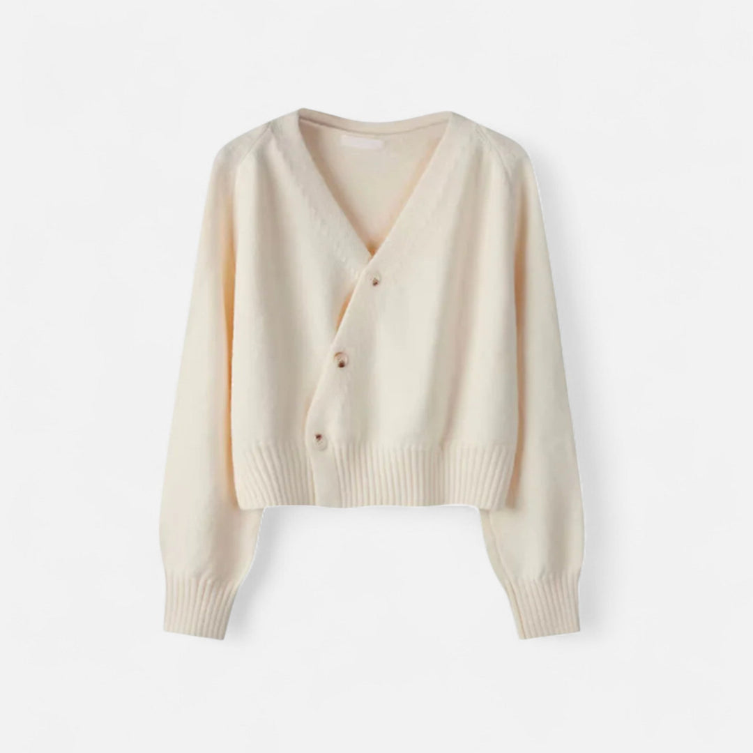 Barclay & Bloom | Women’s Knit Cardigan – Cropped Wool Blend Wrap