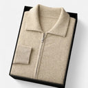 Barclay & Bloom | Heren Gebreide Polo Cardigan met Rits