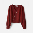 Barclay & Bloom | Women’s Knit Cardigan – Cropped Wool Blend Wrap