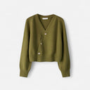 Barclay & Bloom | Women’s Knit Cardigan – Cropped Wool Blend Wrap