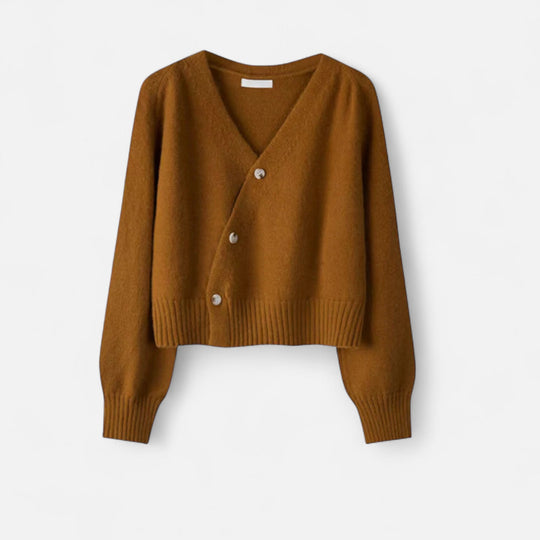 Barclay & Bloom | Women’s Knit Cardigan – Cropped Wool Blend Wrap