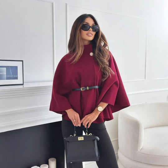 Leona | Women's Belted Cape Jacket
