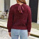 Elara Damen Glitzerpullover – Langarm Pullover