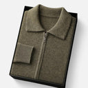 Barclay & Bloom | Heren Gebreide Polo Cardigan met Rits