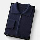 Barclay & Bloom | Heren Gebreide Polo Cardigan met Rits