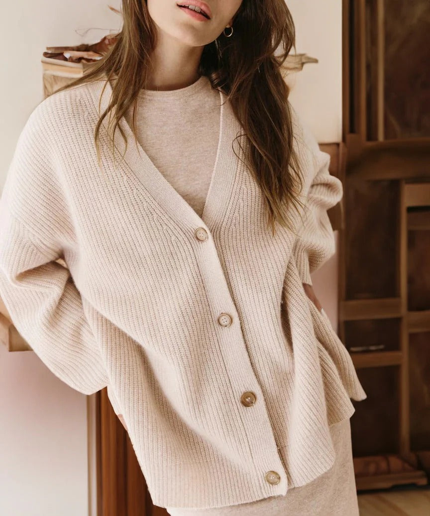 Clara Women’s Button Down Knit Cardigan – Long Sleeve Casual Sweater