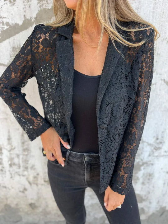 Maelle | Lace Tailored Blazer