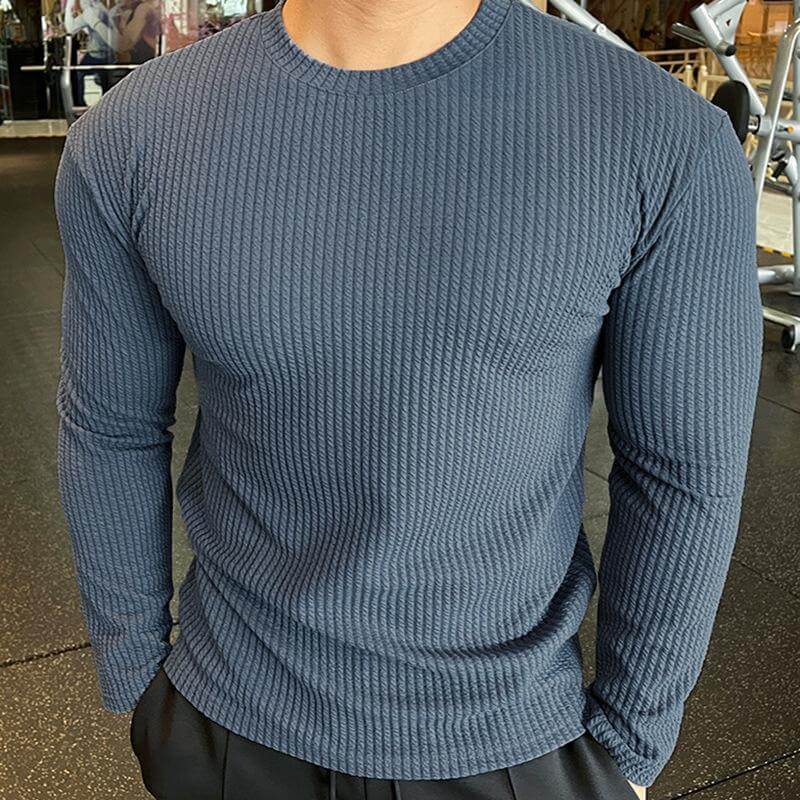Lars Men’s Shirt – Long Sleeve Waffle Knit Top