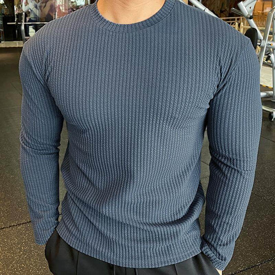 Lars Men’s Shirt – Long Sleeve Waffle Knit Top