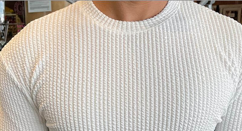 Lars Men’s Shirt – Long Sleeve Waffle Knit Top
