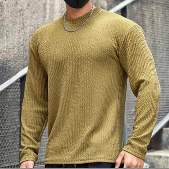 Lars Men’s Shirt – Long Sleeve Waffle Knit Top