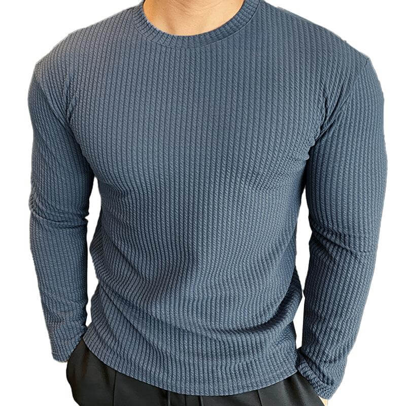 Lars Men’s Shirt – Long Sleeve Waffle Knit Top