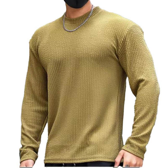 Lars Men’s Shirt – Long Sleeve Waffle Knit Top