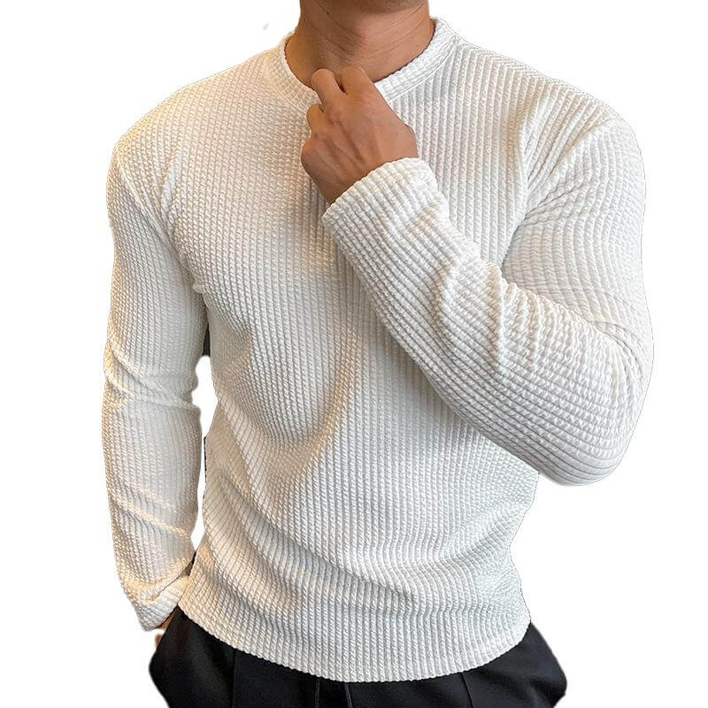 Lars Men’s Shirt – Long Sleeve Waffle Knit Top