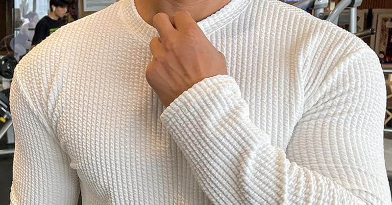 Lars Men’s Shirt – Long Sleeve Waffle Knit Top