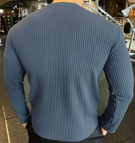 Lars Men’s Shirt – Long Sleeve Waffle Knit Top