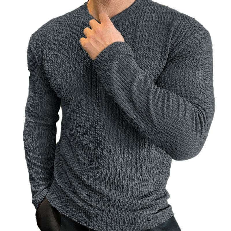Lars Men’s Shirt – Long Sleeve Waffle Knit Top