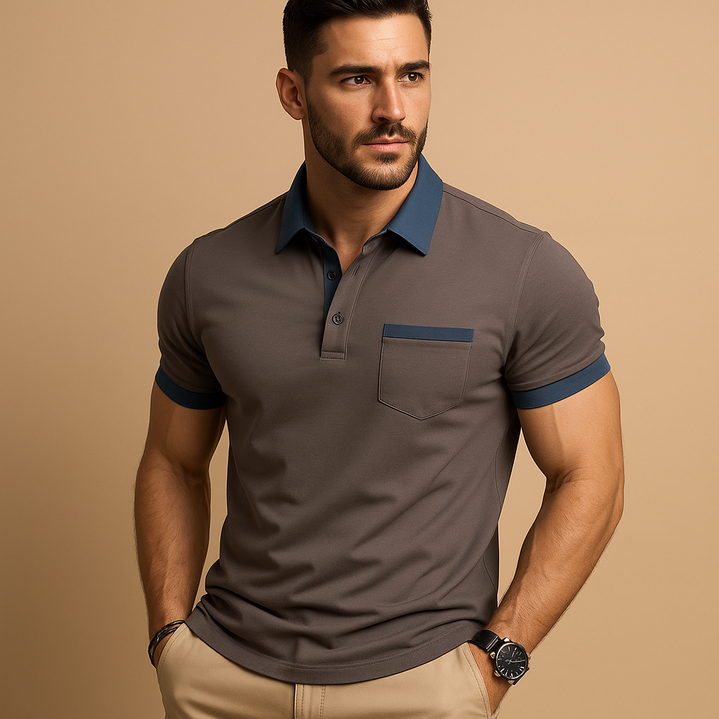Raphael – Breathable Short Sleeve Polo Shirt for Men
