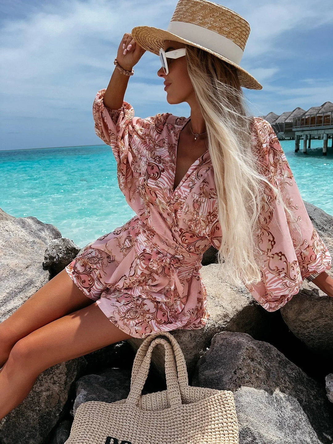 Inaya – Boho Summer Set with V Neck and Relaxed Fit