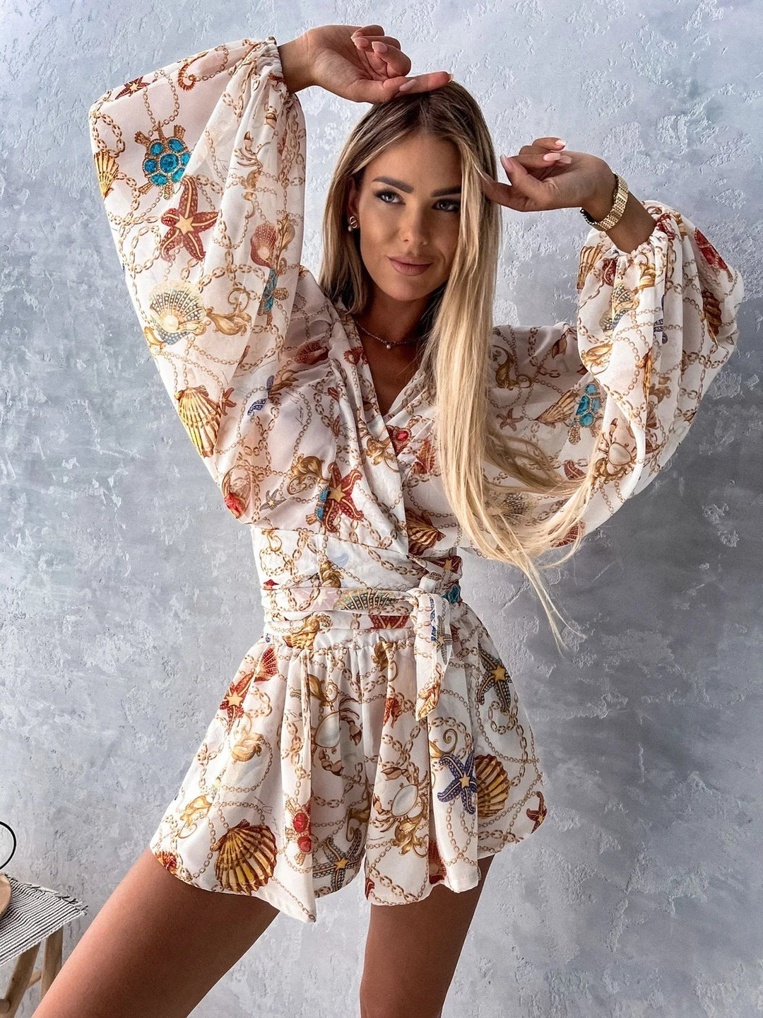 Inaya – Boho Summer Set with V Neck and Relaxed Fit