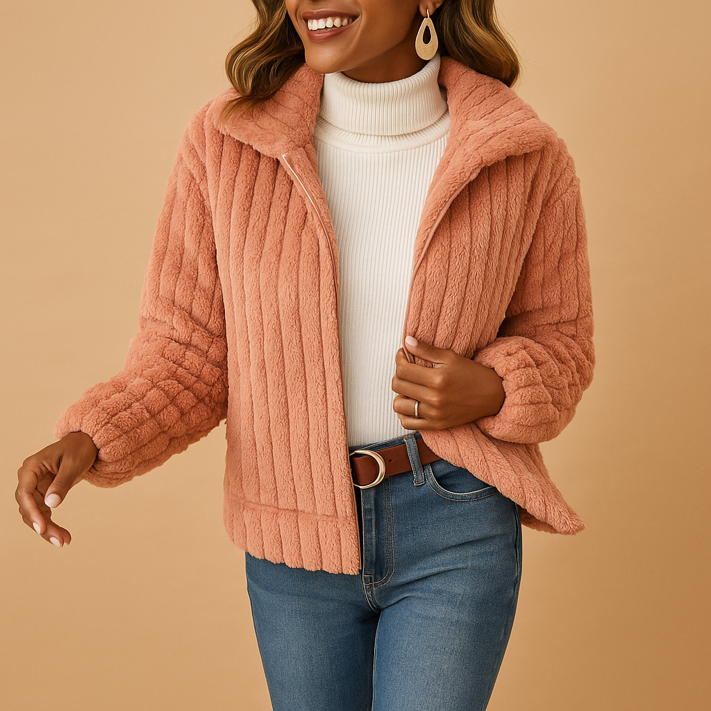Mira Women’s Fleece Vest – Long Sleeve Zip Front