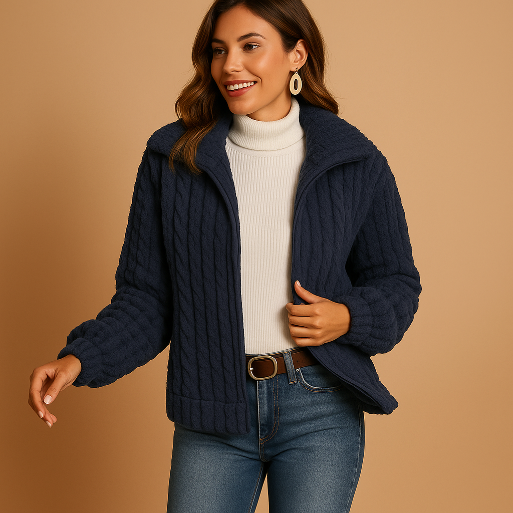 Mira Women’s Fleece Vest – Long Sleeve Zip Front