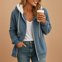 Sofia Women’s Fleece Hoodie – Zip Cardigan with Hood