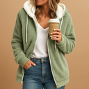 Sofia Women’s Fleece Hoodie – Zip Cardigan with Hood