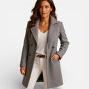 Barclay & Bloom | Women’s Wool Blend Coat – Long Double Breasted Winter Jacket