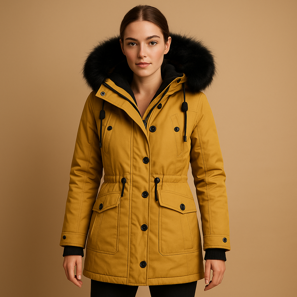 Naomi Women’s Parka – Long Sleeve Hooded Winter Coat with Faux Fur