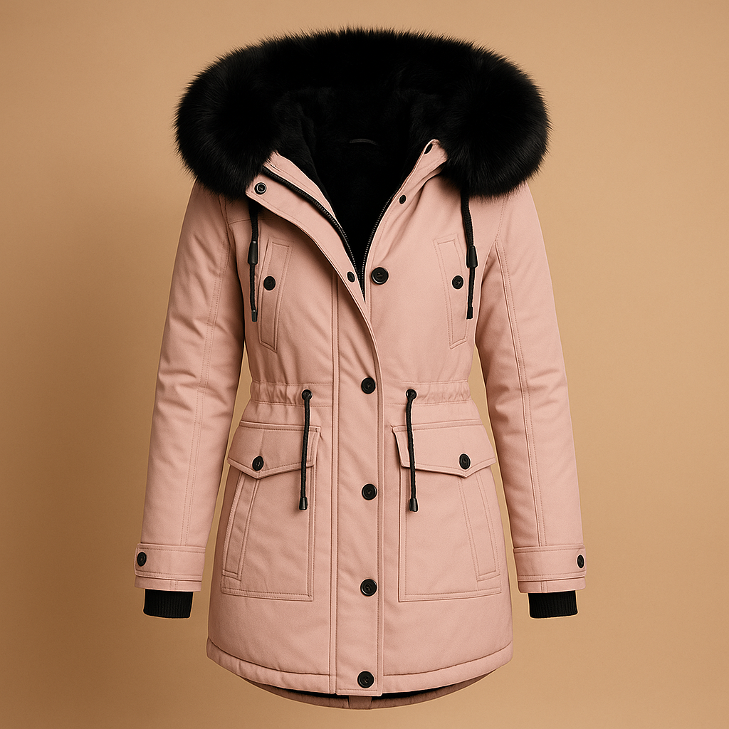 Naomi Women’s Parka – Long Sleeve Hooded Winter Coat with Faux Fur