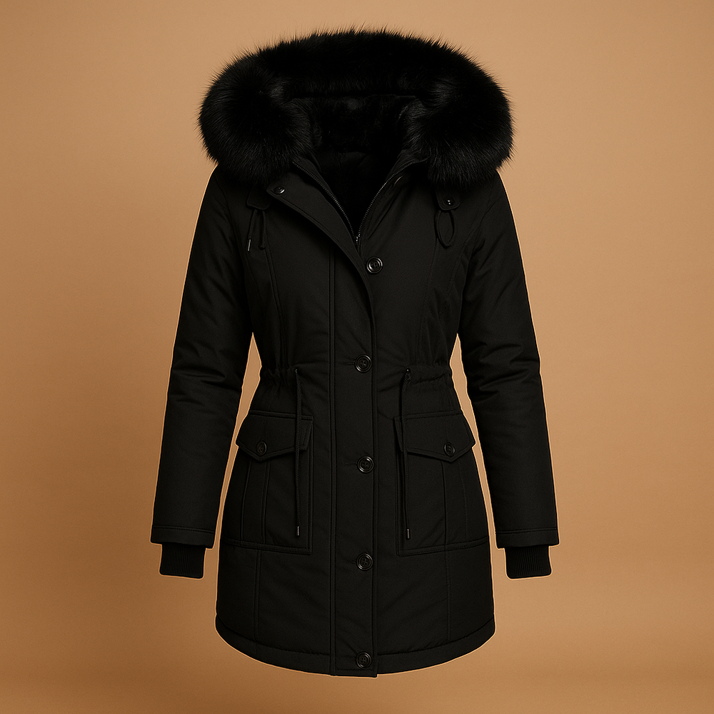 Naomi Women’s Parka – Long Sleeve Hooded Winter Coat with Faux Fur