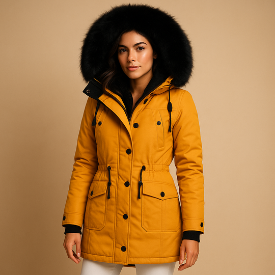 Naomi Women’s Parka – Long Sleeve Hooded Winter Coat with Faux Fur