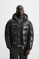Dale – Men’s hooded puffer jacket with zipper closure