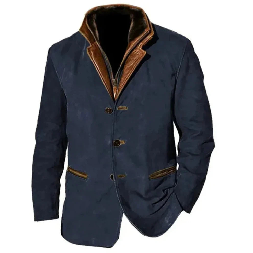 Mason Men’s Suede Jacket – Classic Button-Up Blazer Style