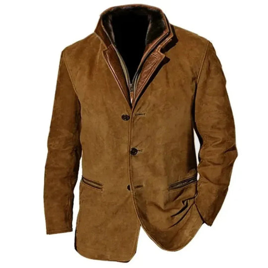 Mason Men’s Suede Jacket – Classic Button-Up Blazer Style