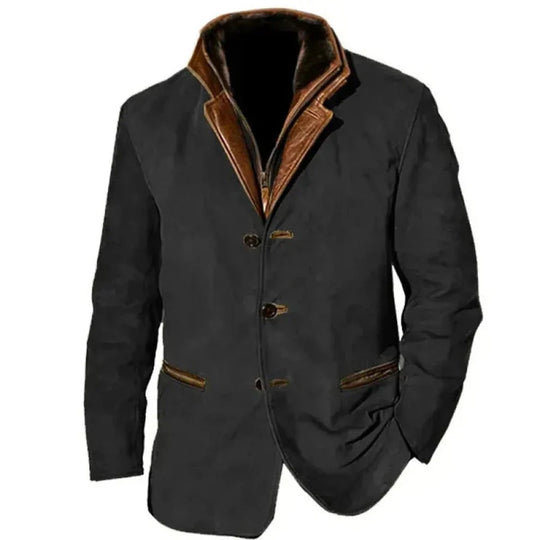 Mason Men’s Suede Jacket – Classic Button-Up Blazer Style
