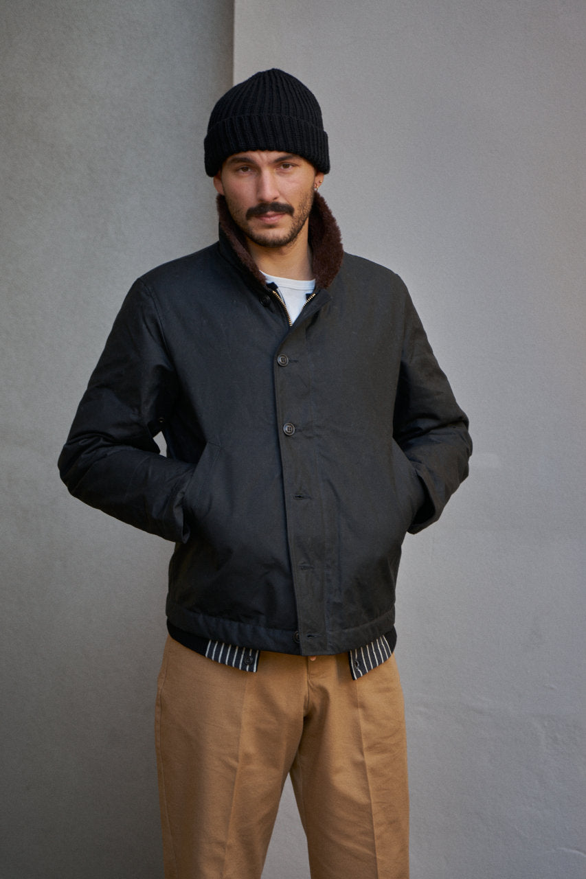 Kay Men’s Quilted Jacket – Fleece Collar Winter Casual Coat
