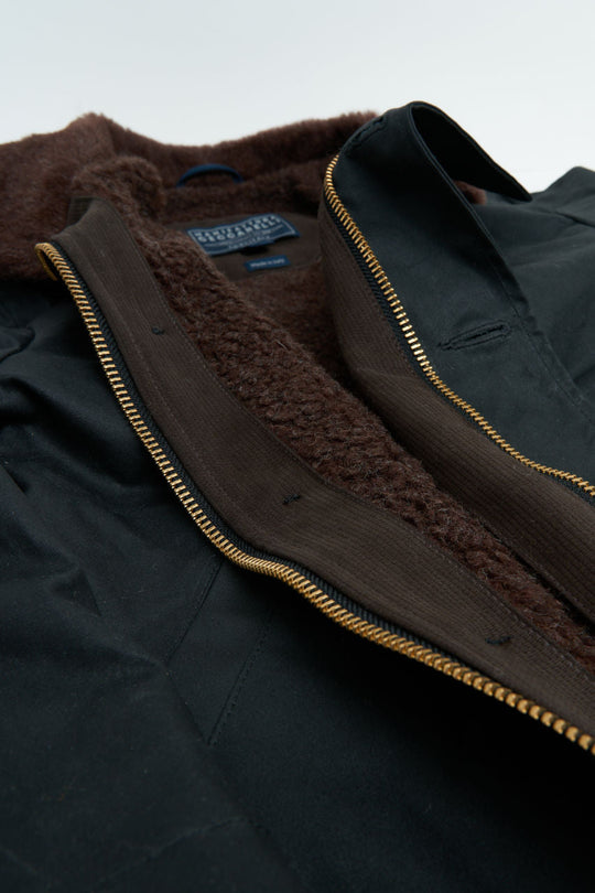 Kay Men’s Quilted Jacket – Fleece Collar Winter Casual Coat