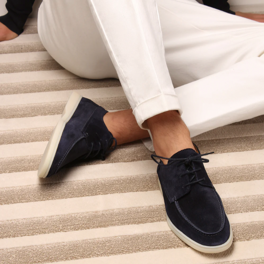 Morris | Męskie zamszowe casualowe buty sznurowane