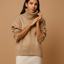 Barclay & Bloom | Damen Strickpullover – Kurzarm Rollkragenpullover