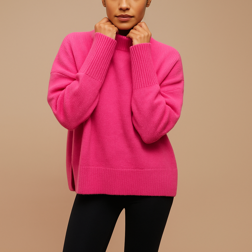 Barclay & Bloom | Women’s Knit Sweater – Short Sleeve Turtleneck Pullover