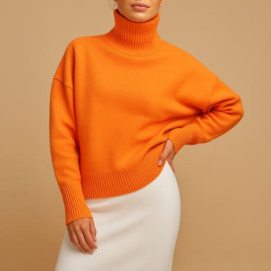 Barclay & Bloom | Women’s Knit Sweater – Short Sleeve Turtleneck Pullover