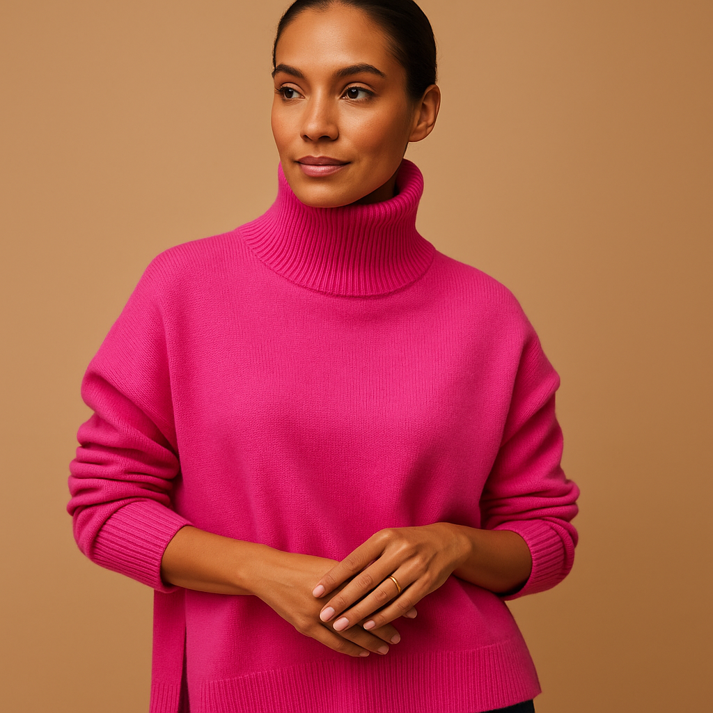 Barclay & Bloom | Women’s Knit Sweater – Short Sleeve Turtleneck Pullover
