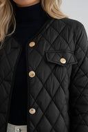Barclay & Bloom | Damen Steppjacke ohne Kragen mit Knopfverschluss