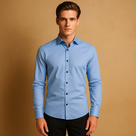 Oliver Men’s Dress Shirt – Long Sleeve Slim Fit Formal Shirt