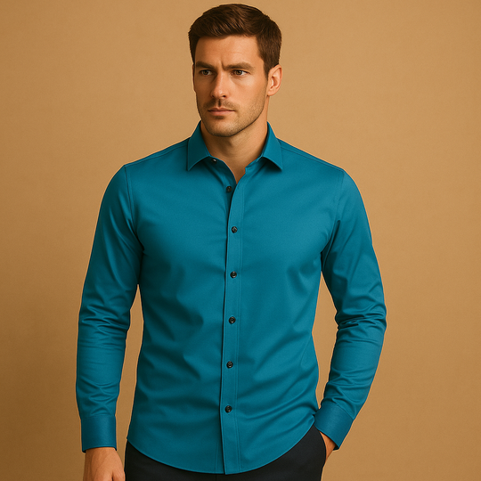 Oliver Men’s Dress Shirt – Long Sleeve Slim Fit Formal Shirt