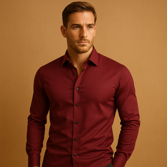 Oliver Men’s Dress Shirt – Long Sleeve Slim Fit Formal Shirt