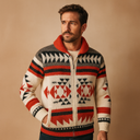John heren gebreid jack – wintertrui met rits cardigan